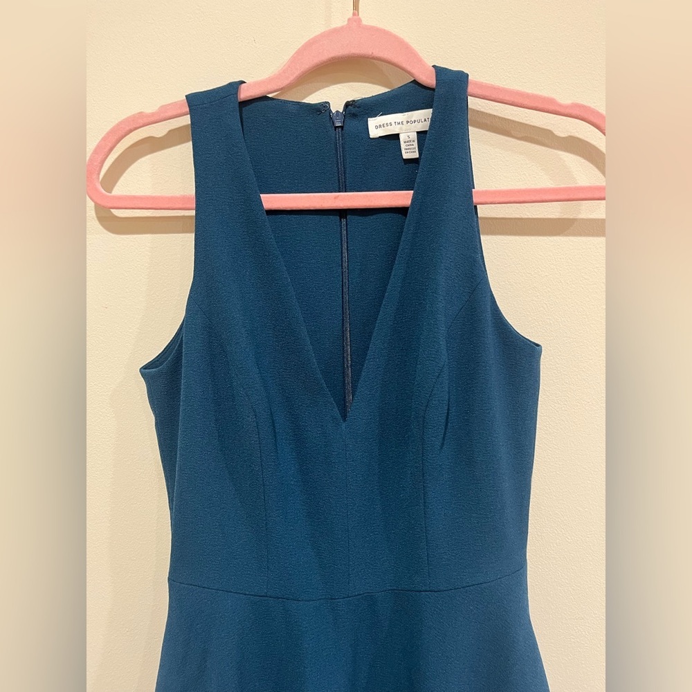 Dress The Population Catalina Peacock Blue Dress Size Small - Picture 4 of 10